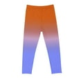 thumbnail image 4 of Hiking Pants Kids Girls Leggings Gradient High Waisted Yoga Workout Athletic Dance Running Pants for Kids Orange 7Y, 4 of 6