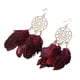 thumbnail image 2 of Guardurnaity 1 par de pendientes de mujer estilo bohemio elegantes plumas exquisitas colgantes para las orejas gotas para las orejas joyería única Ropa, zapatos y accesorios Miscelánea Vino rojo, 2 of 6