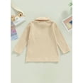 thumbnail image 4 of Bagilaanoe Toddler Baby Girl Boy Turtleneck Sweatshirt Long Sleeve Embroidery Pullover 6M 9M 12M 18M 24M 3T Kids Fall Loose Tee Tops, 4 of 8