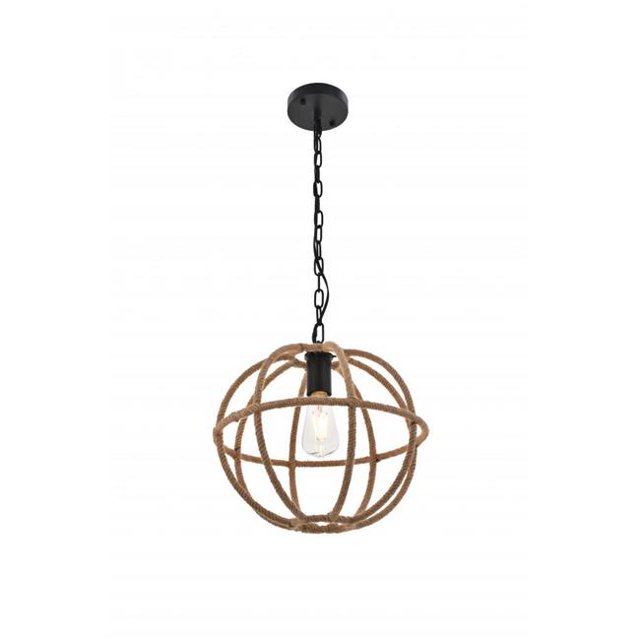 Living District LD4067D14BK Octavia 1 Light Black Ceiling Pendant