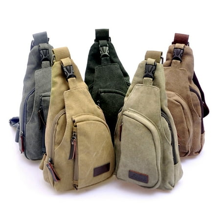 Unisex Men Women Vintage Crossbody Canvas Military Rucksack Shoulder ...