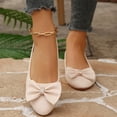 thumbnail image 6 of Daily Wear Comfortable Indoor Outdoor Casual Shoes for Women Shallow Cut Bowknot Rhinestone Plus Size Spring Summer Beige 6.5, 6 of 9