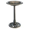 thumbnail image 2 of Pedestal Resin Bird Bath-Anitque Bronze Effect, 2 of 2