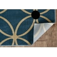 thumbnail image 6 of Vintage Tangram Area Rug Blue 5 x 76" Machine Made Microfiber Polyester, 6 of 6