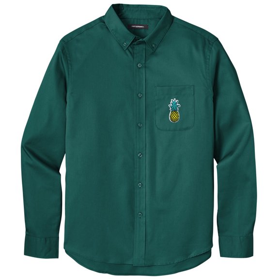 Men's PINEAPPLE PATCH Twill Shirt with Pocket, 3XL Marine Green