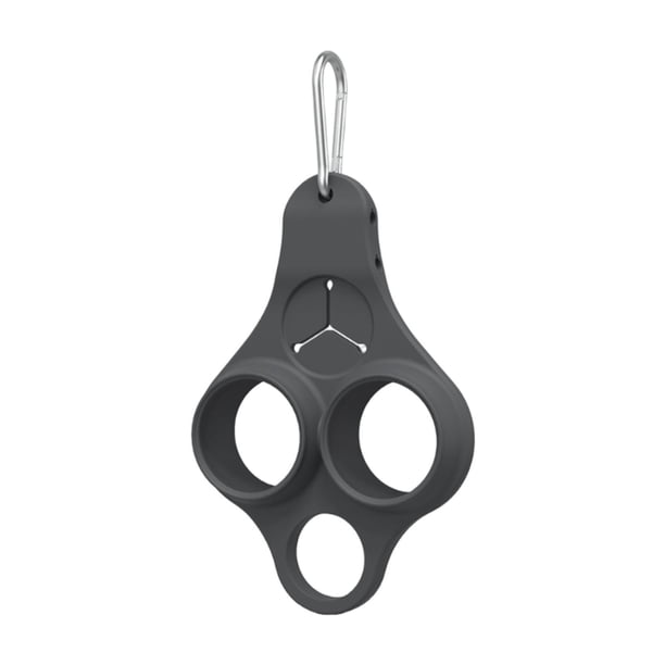 Soporte para tee de pelota de golf con mosquetón de silicona para práctica, creativo y práctico Gris