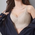 thumbnail image 7 of Gealkoca Lace Bra for Women Unpadded Unlined Wireless Bra V Neck Everyday Lingerie Bralettes, 7 of 7