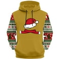 thumbnail image 5 of YueHuiYing Fashion Men’s Autumn and Winter Casual Loose Christmas Style Print Hooded Long Sleeve Drawstring Sweatshirt Top, 5 of 5