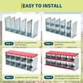 thumbnail image 4 of Lumiparty 10-Compartment Galvanized Steel Chicken Nesting Box with Rollaway Design, Red, 4 of 7