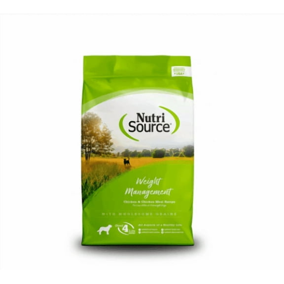 NutriSource Weight Management Chicken and Chicken Meal Dry Dog Food 12 lb