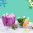 thumbnail image 2 of Reheyre 1 Set 6-Cavity Ice Cream Mold with Sticks - Flexible Easy Release - DIY Silicone BPA Free - Popsicle Mold - for Kids, 2 of 8