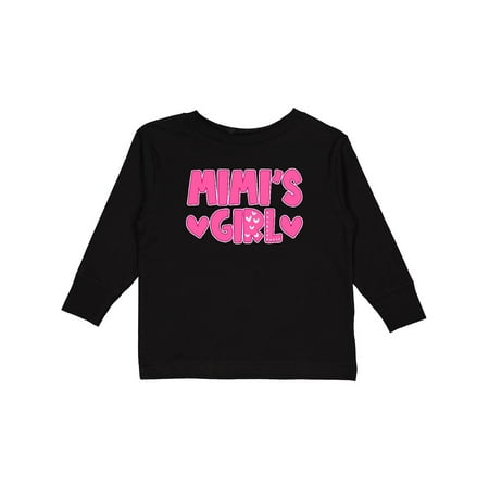 

Inktastic Mimi s Girl Pink with Hearts Gift Toddler Toddler Girl Long Sleeve T-Shirt