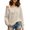 Beige, variant on Vivianyo HD Women's Long Sleeve Off Shoulder Sweatshirt, Drop Shoulder Solid Loose Casual Spring Fall Lightweight Pullover Tops for Women, Women's Army Green, Sizes S-3XL