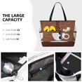 thumbnail image 3 of Fotbe Coffee Cafe Cup Bolsa de Viaje para Playa - Resistente al Agua, Bolsa Tote de Gran Capacidad y Ligera con 7 Bolsillos para Mujeres y Hombres, 3 of 7