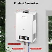 Camplux 68,000 BTU Portable Propane Tankless Water Heater, Instant Hot for Camping