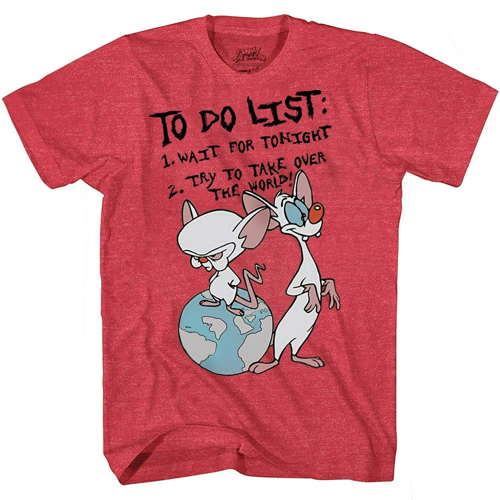 Animaniacs - Pinky and the Brain To Do List T-Shirt - Walmart.com