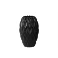 thumbnail image 1 of Urban Trends Collection 21427 4 Piece Small Gloss Black Ceramic Round Vase with Round Lip Embossed Wave Design & Rounded Bottom, 6.00 x 6.00 x 14.25 in., 1 of 2
