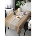 thumbnail image 6 of Brown Beige Table Cloth, Farmhouse Vintage Gradient Wooden Grain Waterproof Tablecloth for Rectangle Tables, Reusable Washable Fabric Table Cover for Restaurant Kitchen Dining Tables 54"x108", 6 of 6