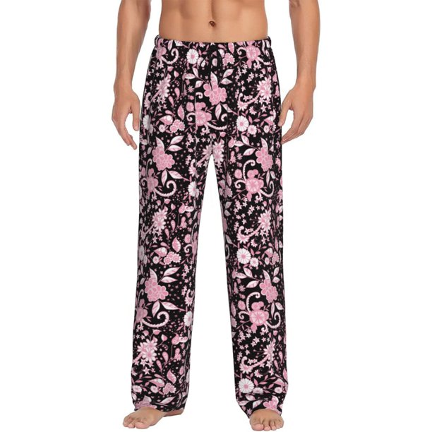 Balery Daisies Flowers Pantalones de pijama para hombre, pijama ultraligero, pantalón de descanso-X-Large