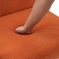thumbnail image 7 of Modern Velvet Accent Chair, Teddy Velvet Single Indoor Lounge Chair, Comfty Sofa Armchair with Wood Legs and Backrest, for Living Room, Bedroom, Compact Space, Burnt Orange, 7 of 7