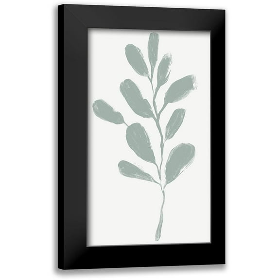 Vess, June Erica 10x14 Black Modern Framed Museum Art Print Titled - Soft Sprig Trio II