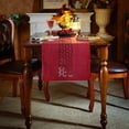 thumbnail image 2 of Los caminos de mesa bellamente cortados con láser con patrones son adecuados para reuniones en el hogar en interiores y exteriores, bodas y vestidos festivos., 2 of 4