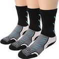 thumbnail image 2 of Thorlos Unisex Experia Jet Crew 3 Pair Pack Jet Turquoise Socks XS Women's Shoe 5-6.5, 2 of 4