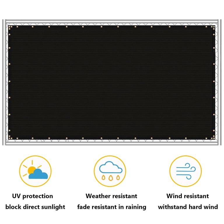 Bibana 5ft x 50ft Privacy Fence Screen, Black photo 8