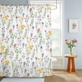 thumbnail image 4 of Shower Curtain Wildflowers Leavs Shower Curtains for Bathroom Decor, Waterproof Polyester Shower Curtain Set with Hooks, Standard Size 72" x 72" Floral Plant, 4 of 9