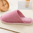 thumbnail image 4 of ADDHAT 1Par Zapatillas Con A Rayas Rojas Para Uso En Casa Con Suela Duradera Antideslizante, 4 of 6
