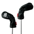 thumbnail image 3 of 9 piezas Golf Iron Headcover Set, Golf Club Head Cover 4-9,PW,SW,AW Cuello Impermeable PU de material cuero la adaptaciónción a las , negro DYNWAVEMX Cubierta de cabeza de hierro de golf, 3 of 8