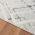 thumbnail image 2 of Woven Trends Xazrion Area Rug 775 41572 Amara Ivory, 10' x 13' Abstract – Machine Made Polyester Indoor Rug with Contemporary Texture Design for Living Room, Bedroom, Dining & Office Spaces Carpet, 2 of 4