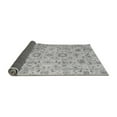 thumbnail image 2 of Ahgly Company Indoor Round Abstract Gray Modern Area Rugs, 7' Round, 2 of 4