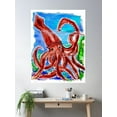 thumbnail image 2 of Giant Squid Poster Wall Art, Modern Wall Decor, 16x24 UNFRAMED, 2 of 3