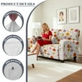 thumbnail image 4 of TSOVTHRID Floral White Print Loveseat Recliner Covers for 2 Seat Sofa, Soft Reclining Love Seat Slipcover, 6-Piece Stretch Reclining Sofa Covers for Home Decoration, 4 of 7