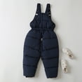 thumbnail image 5 of Baby Toddler Boys Girls Winter Warm Snow Pants Zip Up Bib Overalls Adjustable Snowsuit, 5 of 9