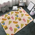 thumbnail image 3 of Area Rugs For Living Room Decor - Hamburger Pizza Coke Anti Slip Throw Washable Rugs 3x5 For Bedroom, Soft Indoor Carpet For Bedroom Living Room 60x39In, 3 of 5