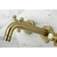 thumbnail image 3 of Kingston Brass KS8123BX Metropolitan 2-Handle 8 in. Wall Mount Bathroom Faucet, Antique Brass, 3 of 4