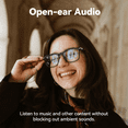 thumbnail image 2 of AI Smart Glasses for Men Women, Bluetooth Audio Glasses with Open Ear Design, Wireless Headphones, Hands-Free Calling, Voice Assistant Support, IP67 Waterproof, 6H Playtime for Working Relaxing, 2 of 11