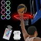 thumbnail image 4 of Aro de baloncesto LED con luz: luz de aro con control remoto con 17 colores, 7 modos de iluminación, temporizadores, alimentado por batería, marco de baloncesto iluminado, 4 of 8