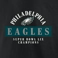 thumbnail image 4 of Men's Fanatics Black Philadelphia Eagles Super Bowl LIX Champions Big & Tall Pullover Hoodie, 4 of 7