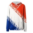 thumbnail image 5 of Godom Womens Baseball Hoodie Baseball Sweatshirts Long Sleeve Tops Lightweight Hoodie, 5 of 5