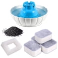 thumbnail image 2 of Filtros de fuente de agua de repuesto, 1 Uds., filtros de espuma, 4 Uds., carbón activado de algodón superior para mascotas W Jadeshay A, 2 of 7