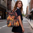 thumbnail image 5 of FUIALDOLG Colorful Flame Art Kids Backpack with Lightweight Multiple Pockets School Bookbag, Comfortable 17 Inch Bookbags for Hiking Camping Daily Use, 5 of 6