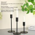 thumbnail image 3 of Candelabros cónicos ANGGREK Negros Mate 3 Piezas Para Velas Cónicas Para Bodas, 3 of 8