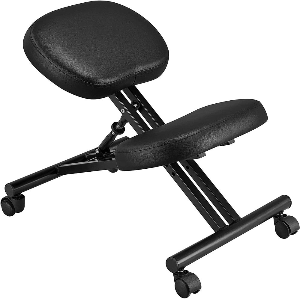 Office Kneeling Chair Ergonomic Adjustable Posture Knee Stool Seat Black US 