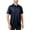 Navy, variant on Yiaimeir Men's Three Button Printed Lapel Short Sleeve T-Shirt Top Streetwear,Size M-3XL