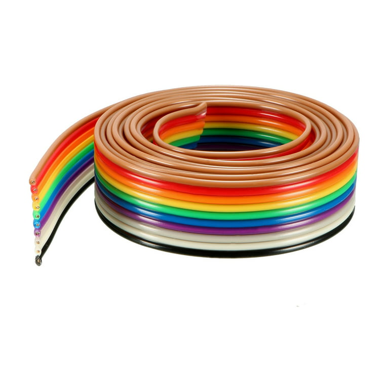10P Jumper Wire 1.27mm Pitch Ribbon Cable Breadboard DIY 1m Long