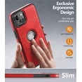 thumbnail image 2 of Classy Design Luxury Leather Phone Case for iPhone 15 Non-Slip Grip Full Body Ultra Slim Protective Case (2023,6.1”) (Red), 2 of 11