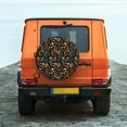 thumbnail image 6 of Yiaed Autumn Floral Print Tire Wheel Cover, Waterproof Spare Tire Cover Fit for Jeep, Truck,Trailer, RV, SUV, Camper and Most Vehicle-15 inch, 6 of 6